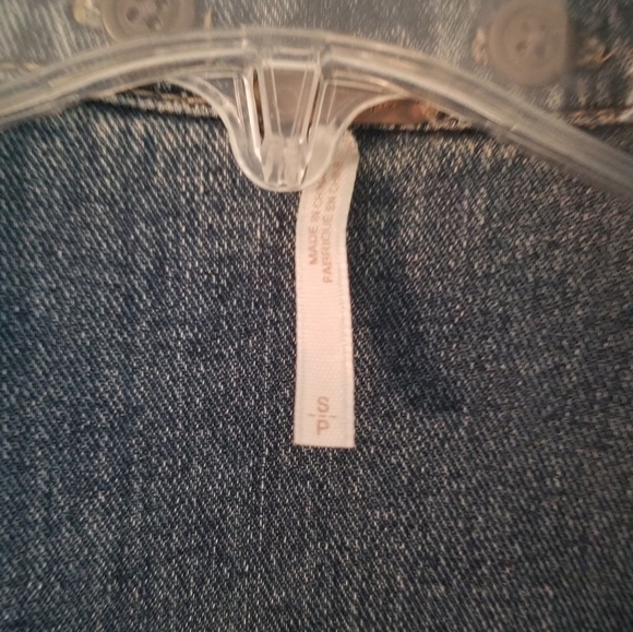 Free People denim jacket with knit sleeves - Picture 5 of 5